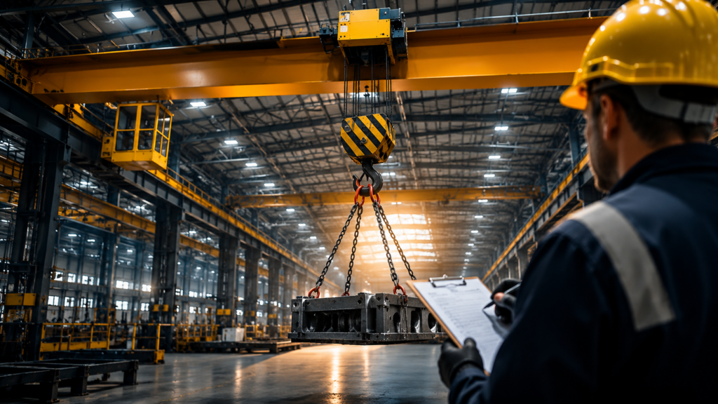 checklist para operações com ponte rolante